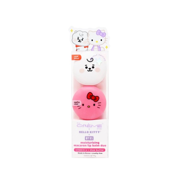 Hello Kitty & BT21 RJ Moisturizing Macaron Lip Balm Duo - Picture 1 of 3